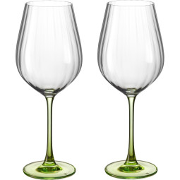 Набор бокалов д/красн вина COLUMBA OPTIC, 650мл; Зеленая ножка 2шт, БСС0518