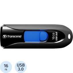 Флеш-память Transcend JetFlash 790, 16Gb, USB 3.1 G1, ч/син, TS16GJF790K