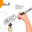Перманентный маркер универсальный 0.8мм BIC Marking Ultra Fine, тонкое письмо, резиновый клип, чёрный (Цена за 12 шт.)