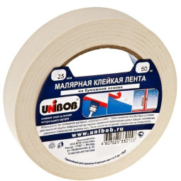 Клейкая лента малярная 25мм х 50м, креппированная