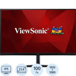Монитор VIEWSONIC VA2432-mhd (VS17789) 23.8/FHD/IPS/75Hz/250cd/4ms/HDMI/DP