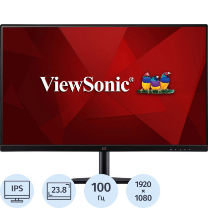 Монитор VIEWSONIC VA2432-mhd (VS17789) 23.8/FHD/IPS/75Hz/250cd/4ms/HDMI/DP