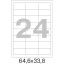 Этикетки самоклеящиеся 64,6х33,8мм/24шт лист А4п/глян(25л/уп)