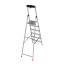 Стремянка складная Krause SAFETY 6 ступеней с полочкой 128966