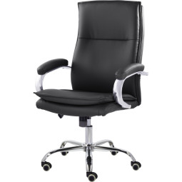 Кресло UP_EChair СН-701 Куба В хром ХДП Ср S-0401 (черный)