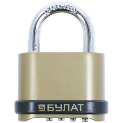 Замок навесной кодовый_УЗК Булат ВС 564 (56xd=7) ЦАМ золото