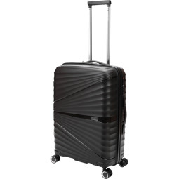 Чемодан TORBER Nevo, черн, полипроп, 45 х 26 х 66 см, 66 л, T2207M-Black