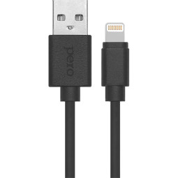 Кабель PERO, DC-03, 8-pin Lightning, 2.4А, 1м,  черный