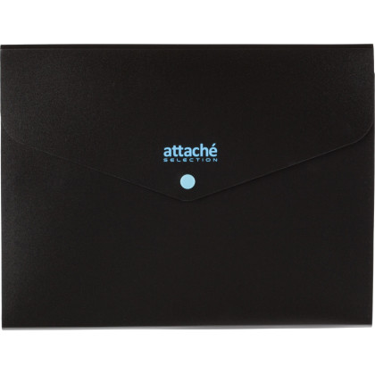 Папка органайзер на кнопке Attache Selection Black&amp;Bluе, А4,500мкм , 3отд