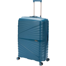 Чемодан TORBER Nevo, синий, полипроп, 49 х 28 х 76 см, 95 л, T2207L-Blue