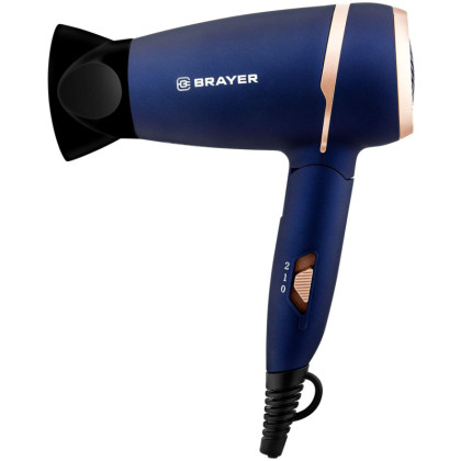Фен BRAYER 3025BR, 1400Вт,2 скор, холод.воздух, склад.ручка,шнур 1,8 м