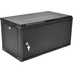 Шкаф настенный телеком. ЦМО разб. 6U(600 x 350) дв.мет.(ШРН-Э-6.350.1-9005)