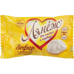 Зефир Нева Лянеж с ароматом ванили, 28гx120 шт/уп