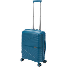 Чемодан TORBER Nevo, синий, полипроп, 40 х 25 х 55 см, 32 л, T2207S-Blue