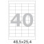 Этикетки самоклеящиеся  48,5х25,4 мм/40 шт. на лис.А4 (25л