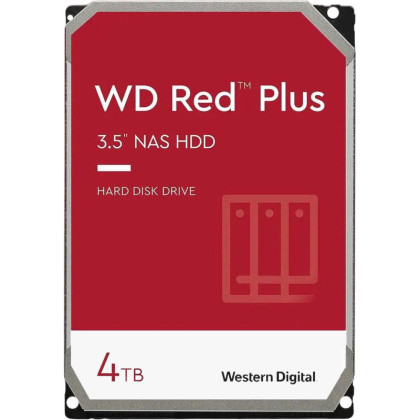Жесткий диск Western Digital Red Plus 4TB, SATA, 5400rpm, 256MB(WD40EFPX)