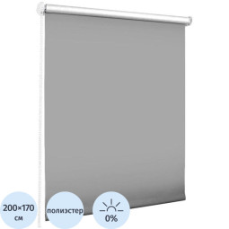 Рулонная штора SKR, Blackout, LUX 200x170 графит