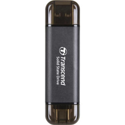Портативный SSD Transcend 2Tb, USB 10Gbps, Type-C/Type-A, Черный