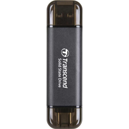 Портативный SSD Transcend 2Tb, USB 10Gbps, Type-C/Type-A, Черный
