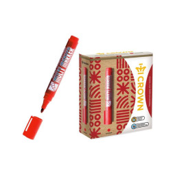 Маркер перманентный 3.0 мм, Crown Multi Marker, красный (Цена за 12 шт.)