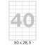 Этикетки самоклеящиеся 50х28,5 мм / 40 шт. на листе А4 (100л