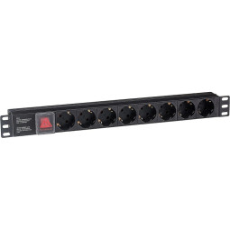 Блок розеток ExeGate ServerPro PDU-19H801 Al-8S-C14-SW (EX280840RUS)