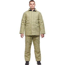 Костюм сварщика брезентовый утепл. кур/бр (модель КС02ПР) (52-54) 170-176