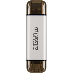 Портативный SSD Transcend 2Tb, USB 10Gbps, Type-C/Type-A, Серебряный