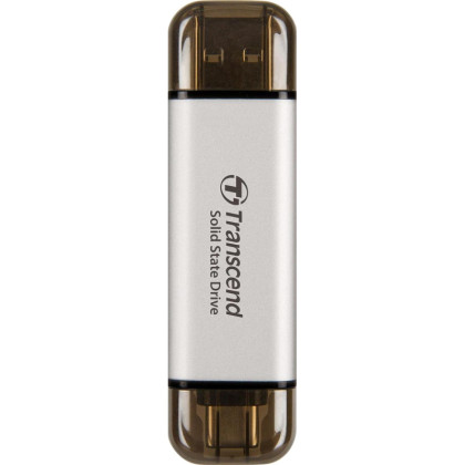 Портативный SSD Transcend 2Tb, USB 10Gbps, Type-C/Type-A, Серебряный