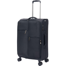Чемодан TORBER Seyd, черн, нейлон 600D, 43,5 х 25 х 68см, 56л, T2021M-Black