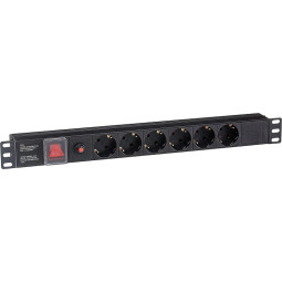 Блок розеток ExeGate ServerPro PDU-19H605 Al-6S-C14-SW-O (EX280830RUS)