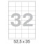 Этикетки самоклеящиеся 52,5х35 мм / 32 шт. на листе А4 (100л