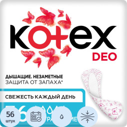 Прокладки ежедневные KOTEX   Ультратонкие Део 56шт/уп 9426104