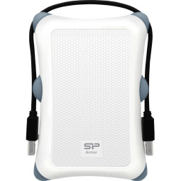 Портативный HDD Silicon Power Armor A30 1 TB USB 3.2, белый, резина