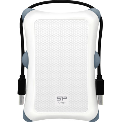 Портативный HDD Silicon Power Armor A30 1 TB USB 3.2, белый, резина