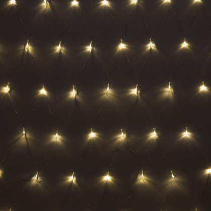 Гирлянда светодиодная теплый желтый, 96LED(1,5х1,5м) прозр пров  IP20