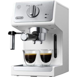 Кофеварка рожковая Delonghi ECP33.21.W, 1050Вт, 1.1л, (металл+пластик)