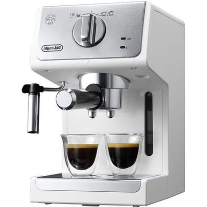 Кофеварка рожковая Delonghi ECP33.21.W, 1050Вт, 1.1л, (металл+пластик)