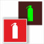 Знак безопасности F04 Огнетушитель (пластик,ф/л,200х200)