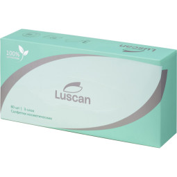 Салфетки косметические Luscan 3сл 80шт/уп белые