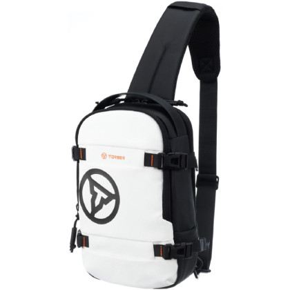Рюкзак на одно плечо TORBER Xtreme, белый/черн, 20 х 8 х 31см, 5л, TS1042WH