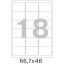 Этикетки самоклеящиеся 66,7х46 мм/18 шт. на лист А4 (100 лист