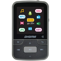 Плеер MP3 Digma Z4 BT 16Gb черный/1.5/FM/microSDHC/clip