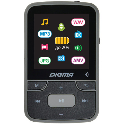 Плеер MP3 Digma Z4 BT 16Gb черный/1.5/FM/microSDHC/clip