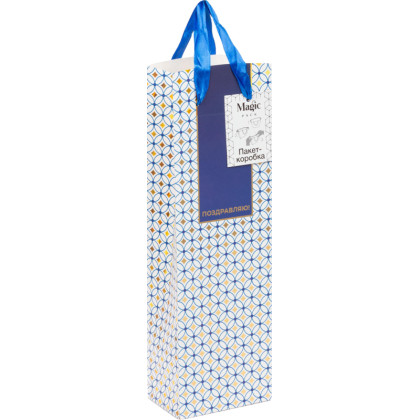 Пакет бумажный , с ламинацией, 210 г/м2 / 12,5x34,5x8,3см арт.90064