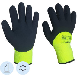 Перчатки защитные акриловые со всп.латекс SCAFFA Восход NM1355DF-HY/BLK р10