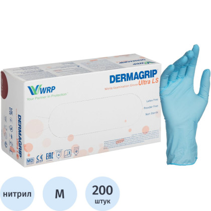 Перчатки нитрил., нестер., н/о,Dermagrip Ultra LS (M) 100 пар D1102-24