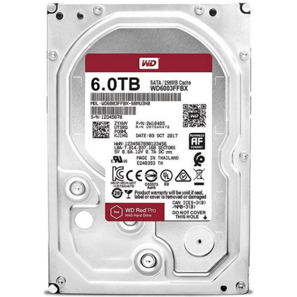 Жесткий диск Western Digital Red Pro 6TB, SATA, 7200rpm, 256MB(WD6003FFBX)