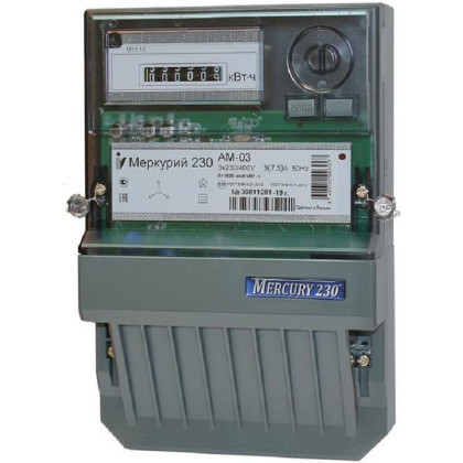 Счетчик Инкотекс Меркурий 230 AM-03 3ф 5-7.5А 1 тариф (32429)