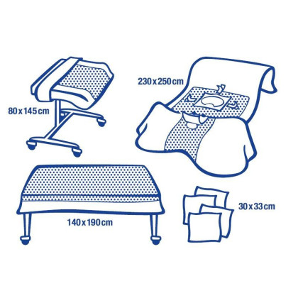 Комплект гинек I усил Foliodrape Protect Plus с абдом дост, 6шт 9387102
